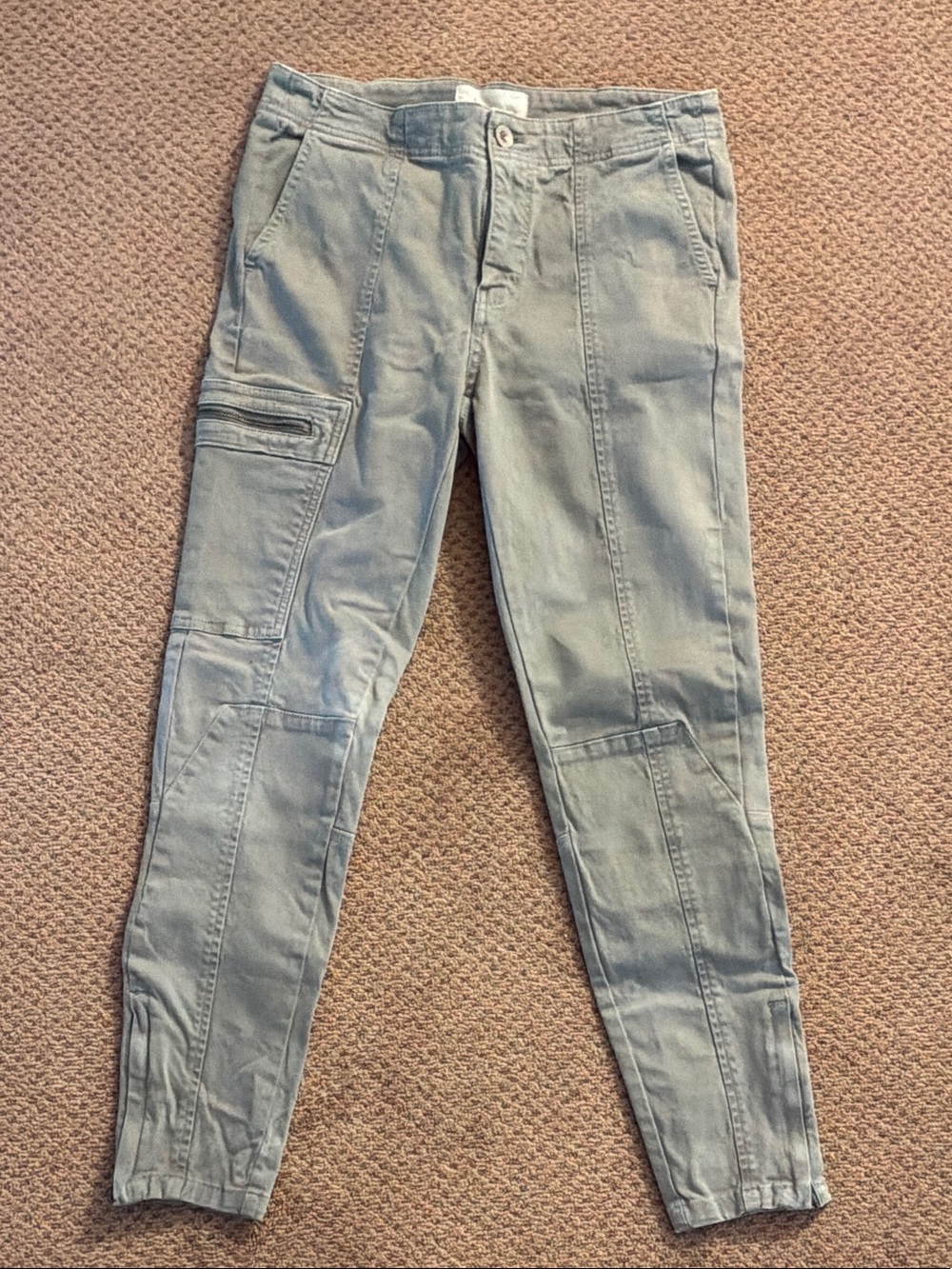 Anthropologie Olive Gray Utility Pants sz 26